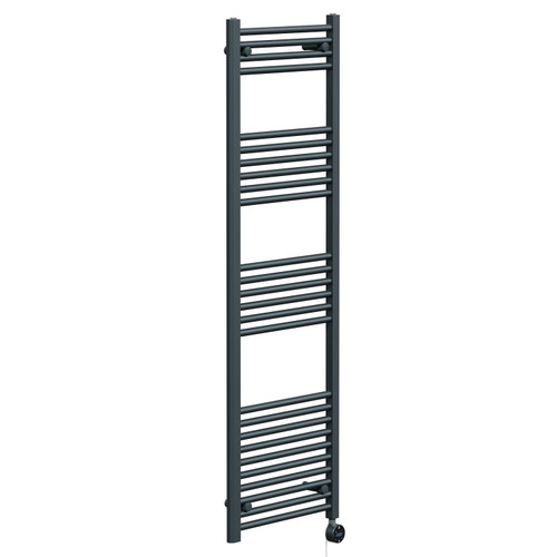 Pizarro Anthracite 1600mm x 500mm Straight Wifi Thermostatic Electric Heated Towel Rail