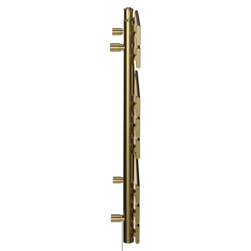 Amaldi Colore Brushed Brass 800mm x 500mm Straight Wifi Thermostatic Electric Heated Towel Rail