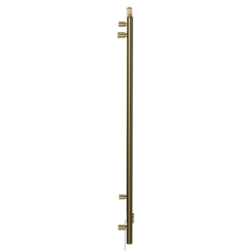 Cassini Colore Brushed Brass 1200mm x 500mm Straight Wifi Thermostatic Electric Heated Towel Rail