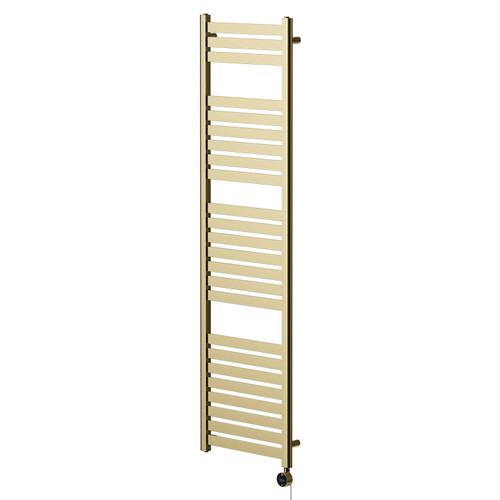 Cassini Colore Brushed Brass 1800mm x 500mm Straight Wifi Thermostatic Electric Heated Towel Rail