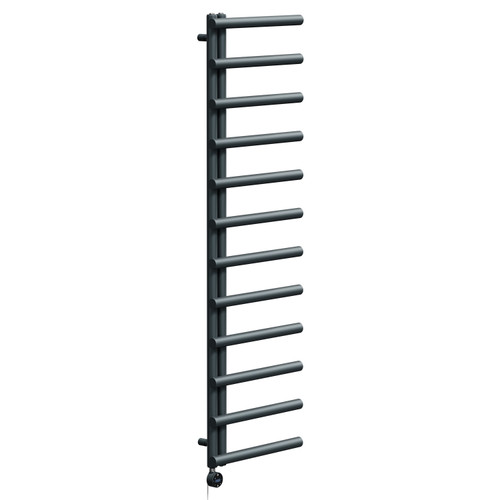 Mason Anthracite 1750mm x 500mm Designer Wifi Thermostatic Electric Heated Towel Rail