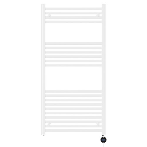 Pizarro White 1200mm x 600mm Straight Wifi Thermostatic Electric Heated Towel Rail