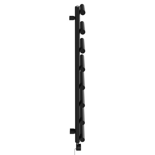 Mason Colore Matt Black 1150mm x 500mm Designer Wifi Thermostatic Electric Heated Towel Rail