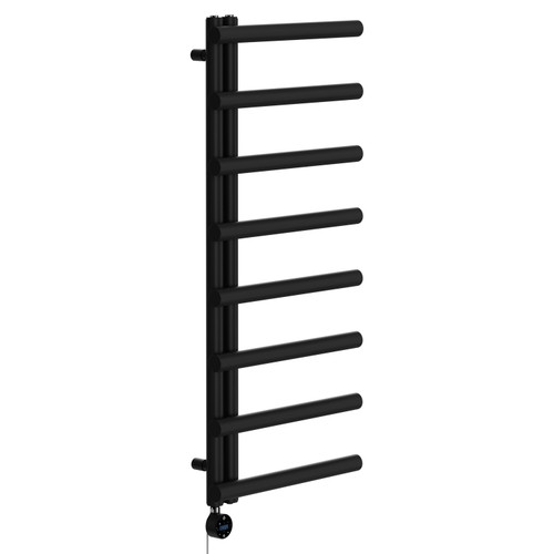 Mason Colore Matt Black 1150mm x 500mm Designer Wifi Thermostatic Electric Heated Towel Rail