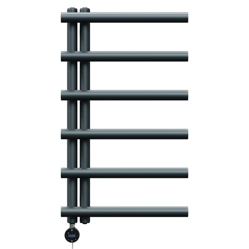 Mason Anthracite 850mm x 500mm Designer Wifi Thermostatic Electric Heated Towel Rail