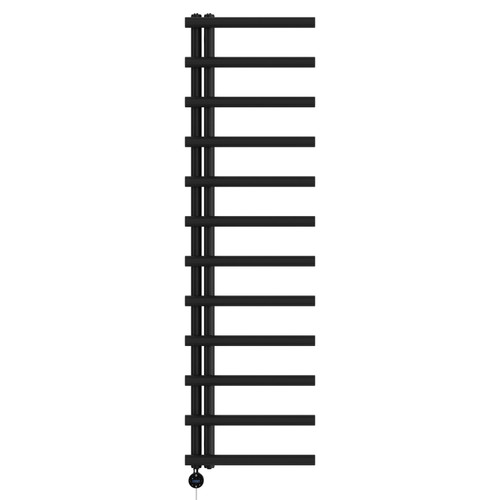 Mason Colore Matt Black 1750mm x 500mm Designer Wifi Thermostatic Electric Heated Towel Rail