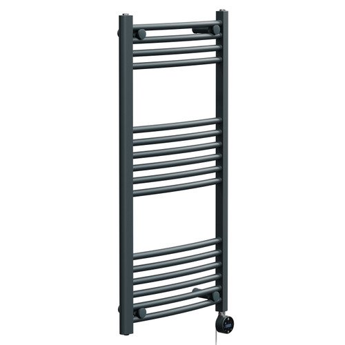 Marco Anthracite 1000mm x 500mm Curved Wifi Thermostatic Electric Heated Towel Rail