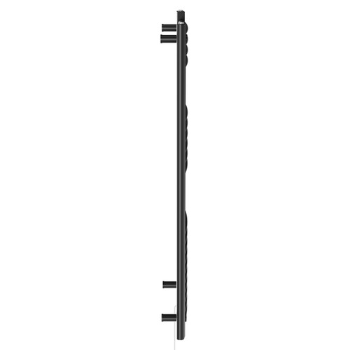 Marco Colore Matt Black 1200mm x 500mm Curved Wifi Thermostatic Electric Heated Towel Rail