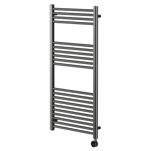 Pizarro Colore Gunmetal Grey 1200mm x 600mm Straight Wifi Thermostatic Electric Heated Towel Rail