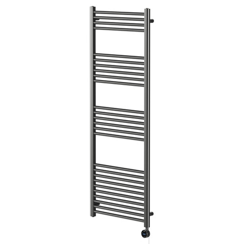 Pizarro Colore Gunmetal Grey 1600mm x 600mm Straight Wifi Thermostatic Electric Heated Towel Rail