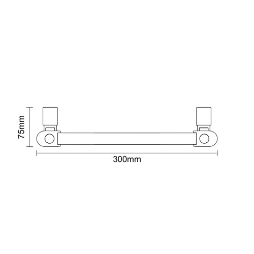Pizarro Colore Gunmetal Grey 1600mm x 300mm Straight Wifi Thermostatic Electric Heated Towel Rail