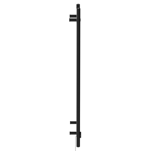 Pizarro Colore Matt Black 1200mm x 400mm Straight Wifi Thermostatic Electric Heated Towel Rail