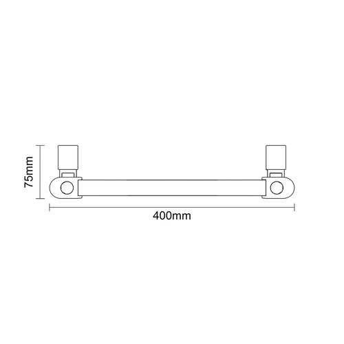 Pizarro Colore Gunmetal Grey 800mm x 400mm Straight Wifi Thermostatic Electric Heated Towel Rail