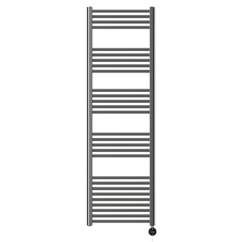 Pizarro Colore Gunmetal Grey 1600mm x 500mm Straight Wifi Thermostatic Electric Heated Towel Rail