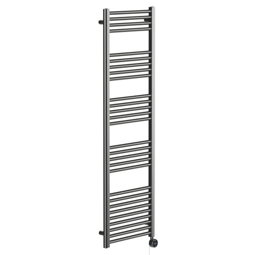 Pizarro Colore Gunmetal Grey 1600mm x 500mm Straight Wifi Thermostatic Electric Heated Towel Rail