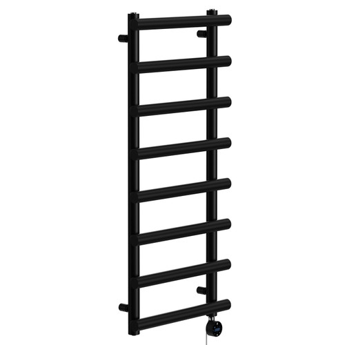 Finley Colore Matt Black 1150mm x 500mm Designer Wifi Thermostatic Electric Heated Towel Rail