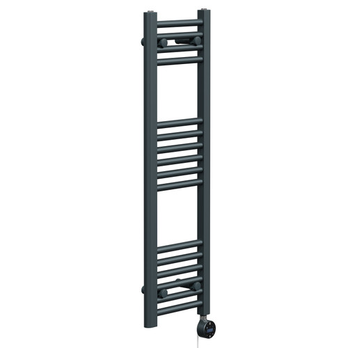 Pizarro Anthracite 1000mm x 300mm Straight Wifi Thermostatic Electric Heated Towel Rail