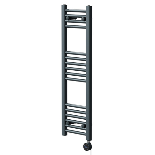 Pizarro Anthracite 1000mm x 300mm Straight Wifi Thermostatic Electric Heated Towel Rail