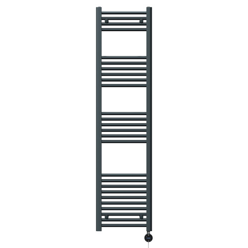 Pizarro Anthracite 1600mm x 400mm Straight Wifi Thermostatic Electric Heated Towel Rail