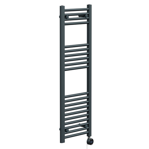 Pizarro Anthracite 1200mm x 400mm Straight Wifi Thermostatic Electric Heated Towel Rail
