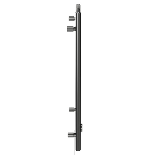 Pizarro Colore Gunmetal Grey 800mm x 500mm Straight Wifi Thermostatic Electric Heated Towel Rail