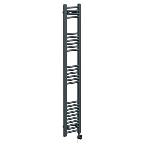 Pizarro Anthracite 1600mm x 300mm Straight Wifi Thermostatic Electric Heated Towel Rail