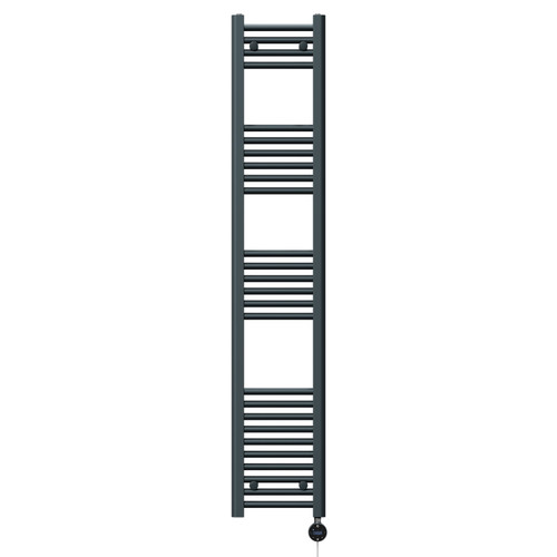 Pizarro Anthracite 1600mm x 300mm Straight Wifi Thermostatic Electric Heated Towel Rail