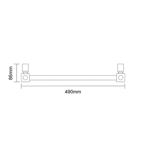 Galileo Chrome 800mm x 490mm Square Wifi Thermostatic Electric Heated Towel Rail