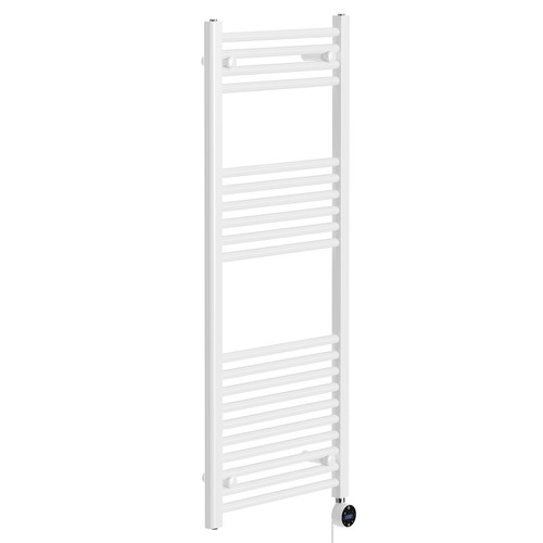 Pizarro White 1200mm x 500mm Straight Wifi Thermostatic Electric Heated Towel Rail
