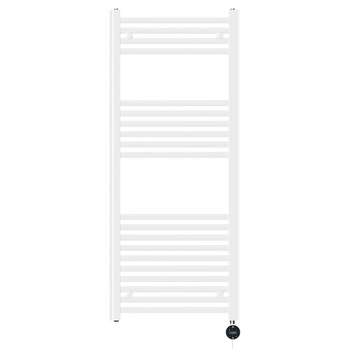 Pizarro White 1200mm x 500mm Straight Wifi Thermostatic Electric Heated Towel Rail