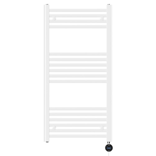 Pizarro White 1000mm x 500mm Straight Wifi Thermostatic Electric Heated Towel Rail