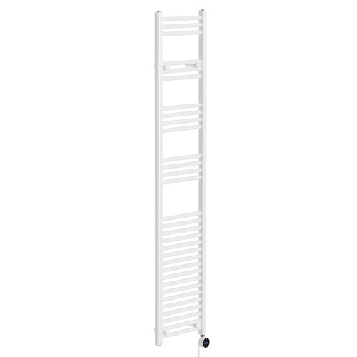 Pizarro White 1800mm x 400mm Straight Wifi Thermostatic Electric Heated Towel Rail