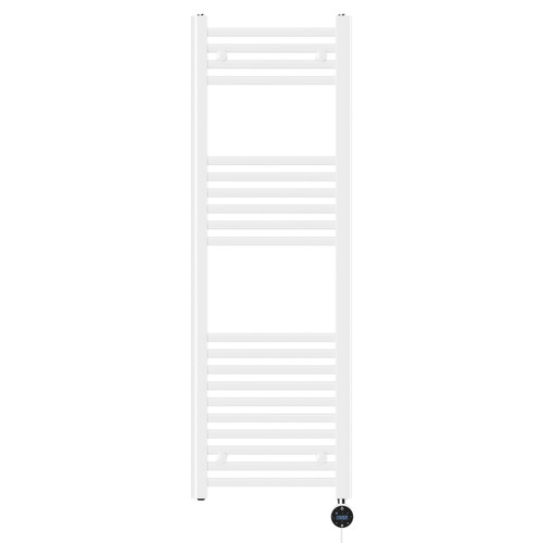Pizarro White 1200mm x 400mm Straight Wifi Thermostatic Electric Heated Towel Rail