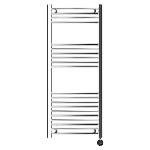 Marco Chrome 1200mm x 500mm Curved Wifi Thermostatic Electric Heated Towel Rail