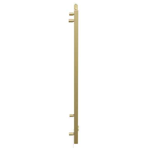 Cohen Colore Brushed Brass 1200mm x 500mm Straight Wifi Thermostatic Electric Heated Towel Rail