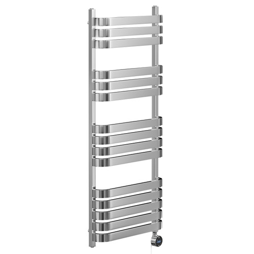 Vasco Chrome 1200mm x 500mm Wifi Thermostatic Electric Heated Towel Rail