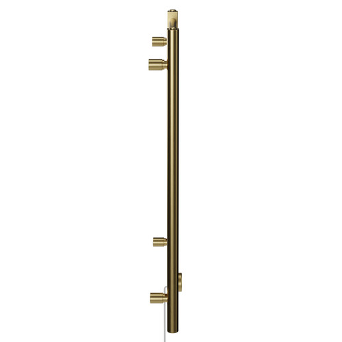 Pizarro Colore Brushed Brass 800mm x 500mm Straight Wifi Thermostatic Electric Heated Towel Rail