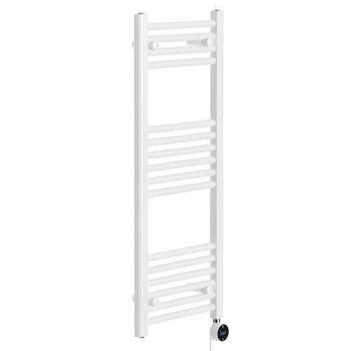 Pizarro White 1000mm x 400mm Straight Wifi Thermostatic Electric Heated Towel Rail