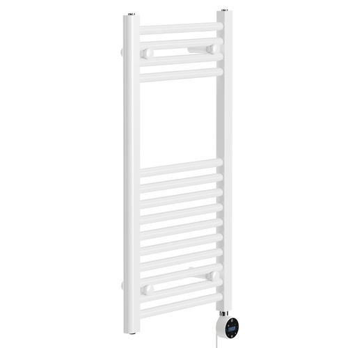 Pizarro White 800mm x 400mm Straight Wifi Thermostatic Electric Heated Towel Rail