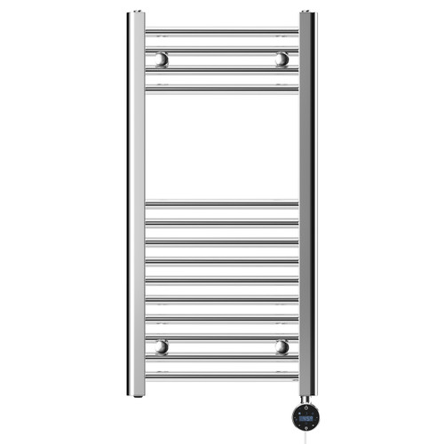 Pizarro Chrome 800mm x 400mm Straight Wifi Thermostatic Electric Heated Towel Rail