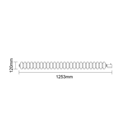 Colosseum White 600mm x 1177mm Horizontal Wifi Thermostatic Electric Triple Column Radiator