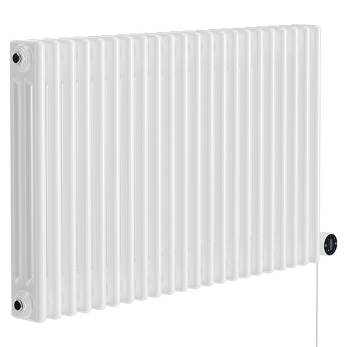 Colosseum White 600mm x 999mm Horizontal Wifi Thermostatic Electric Triple Column Radiator