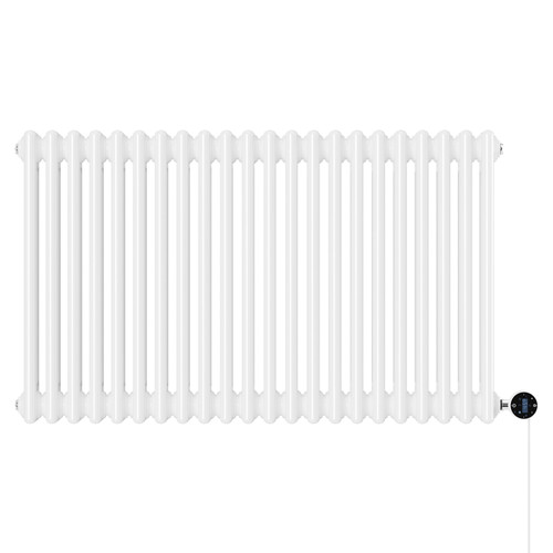 Colosseum White 600mm x 999mm Horizontal Wifi Thermostatic Electric Triple Column Radiator