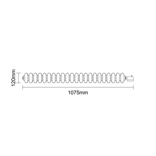Colosseum White 600mm x 999mm Horizontal Wifi Thermostatic Electric Triple Column Radiator