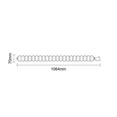 Colosseum Anthracite 600mm x 988mm Horizontal Wifi Thermostatic Electric Double Column Radiator