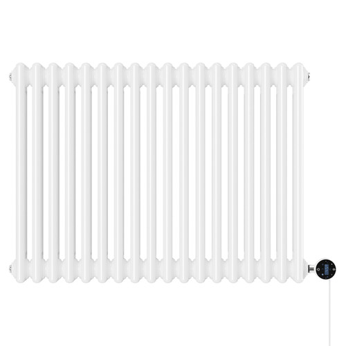 Colosseum White 600mm x 821mm Horizontal Wifi Thermostatic Electric Triple Column Radiator