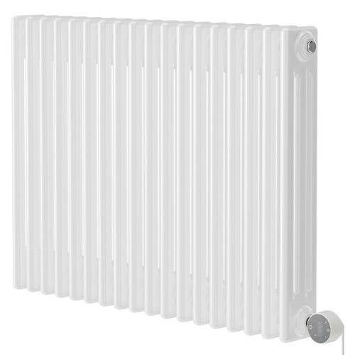 Colosseum White 600mm x 821mm Horizontal Wifi Thermostatic Electric Triple Column Radiator