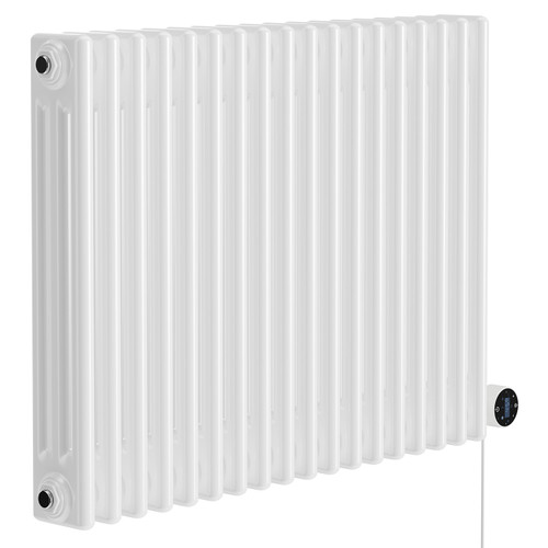 Colosseum White 600mm x 821mm Horizontal Wifi Thermostatic Electric Triple Column Radiator