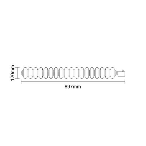 Colosseum White 600mm x 821mm Horizontal Wifi Thermostatic Electric Triple Column Radiator