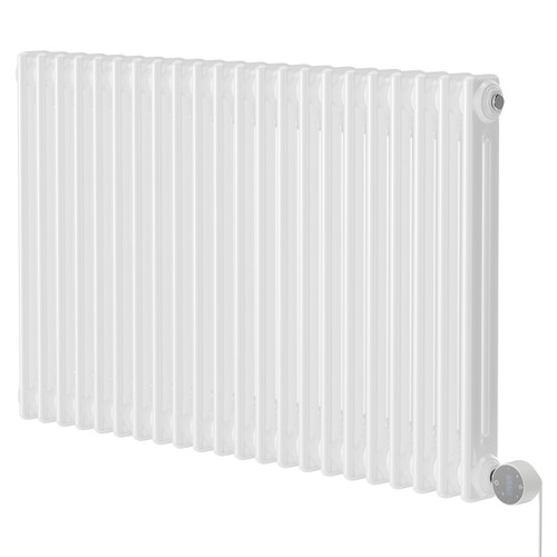 Colosseum White 600mm x 988mm Horizontal Wifi Thermostatic Electric Double Column Radiator